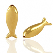 DQ European metal beads fish Gold (nickel free)