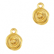 DQ European metal charms spiral Gold (nickel free)