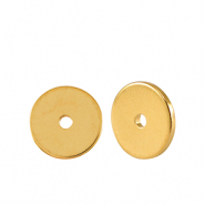 DQ European metal beads disc rondelle 8mm Gold (nickel free)