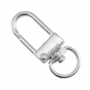 DQ European metal findings key chain 32mm Antique Silver (nickel free)