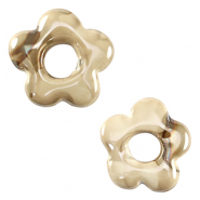 DQ greek ceramic beads flower Greige