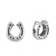 DQ European metal beads horseshoe Antique Silver (nickel free)