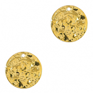 DQ European metal charms irregular 15mm Gold (nickel free)
