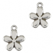 DQ European metal charms flower Antique Silver (nickel free)