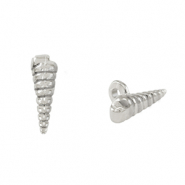 DQ European metal charms shell Antique Silver (nickel free)