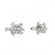DQ European metal beads turtle Antique Silver (nickel free)
