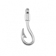 DQ European metal findings lock fishing hook Antique Silver (nickel free)