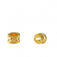 DQ European metal beads tubes Gold (nickel free)