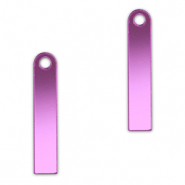 Statement charms bar Metallic Lilac Purple