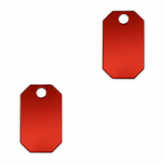 Statement charms octagon Metallic Red