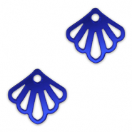Statement charms shell Metallic Royal Blue