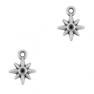 DQ European metal charms star Antique Silver (nickel free)