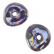 DQ greek ceramic beads donut Violet