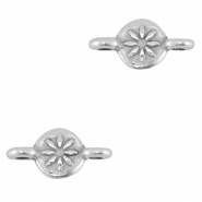 DQ European metal charms Connector Antique Silver (nickel free)