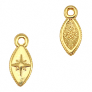 DQ European metal charms Oval Stern Gold (nickel free)