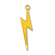 DQ European metal charms thunder Yellow-Gold (nickel free)