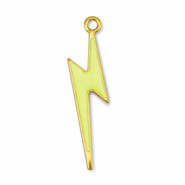 DQ European metal charms thunder Lime Yellow-Gold (nickel free)