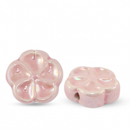 Beads Ceramic flower Light Pink