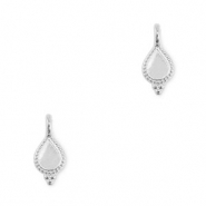 DQ European metal charms drop Antique Silver (Nickelfree)