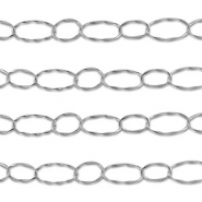 Stainless steel findings belcher chain oval Silver