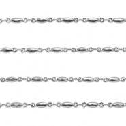 Stainless steel findings belcher chain oval Silver
