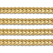 Stainless steel findings belcher chain curb links flat Gold