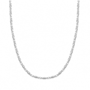 Stainless steel necklaces oval Silver
