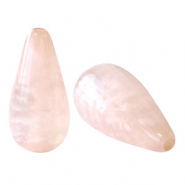 Polaris Elements drop shaped beads Mosso shiny Delicacy Pink