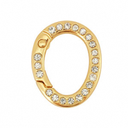 Colourful jewellery findings key chain egg-shaped Gold