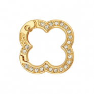 Colourful jewellery findings key chain flower Gold