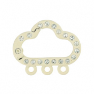 Colourful jewellery findings key chain cloud with 3 eyes Off White