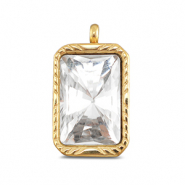 BY31® Stainless steel charms rectangle Gold