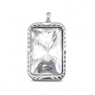 BY31® Stainless steel charms rectangle Silver