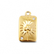 BY31® Stainless steel charms card clover Gold