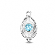 BY31® Stainless steel charms drop Silver-Aqua