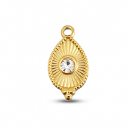 BY31® Stainless steel charms drop Gold-Crystal