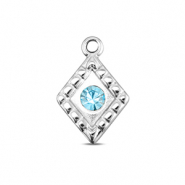 BY31® Stainless steel charms rhombus Silver-Aqua