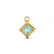BY31® Stainless steel charms rhombus Gold-Aqua