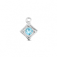 BY31® Stainless steel charms rhombus Silver-Aqua