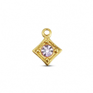 BY31® Stainless steel charms rhombus Gold-Light Lilac