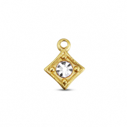 BY31® Stainless steel charms rhombus Gold-Crystal
