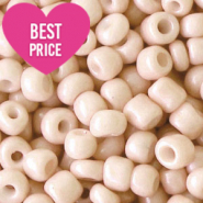 Glass seed beads 6/0 (4mm) Latte Beige