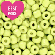 Glass seed beads 6/0 (4mm) Lime Yellow