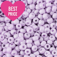 Glass seed beads 6/0 (4mm) Lilac