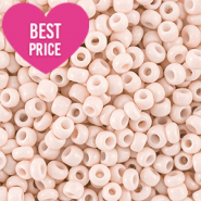 Glass seed beads 8/0 (3mm) Peach Beige