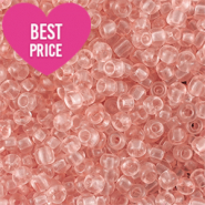 Glass seed beads 12/0 (2mm) Transparent Light Peach Pink