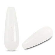 Natural stone beads Quartz drop White