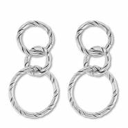 Stainless steel earrings / earpins Silver