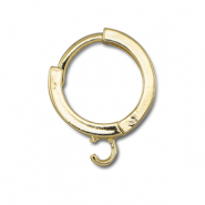 Brass TQ metal creole with loop Gold