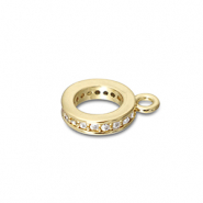 Brass TQ metal ring with loop Gold